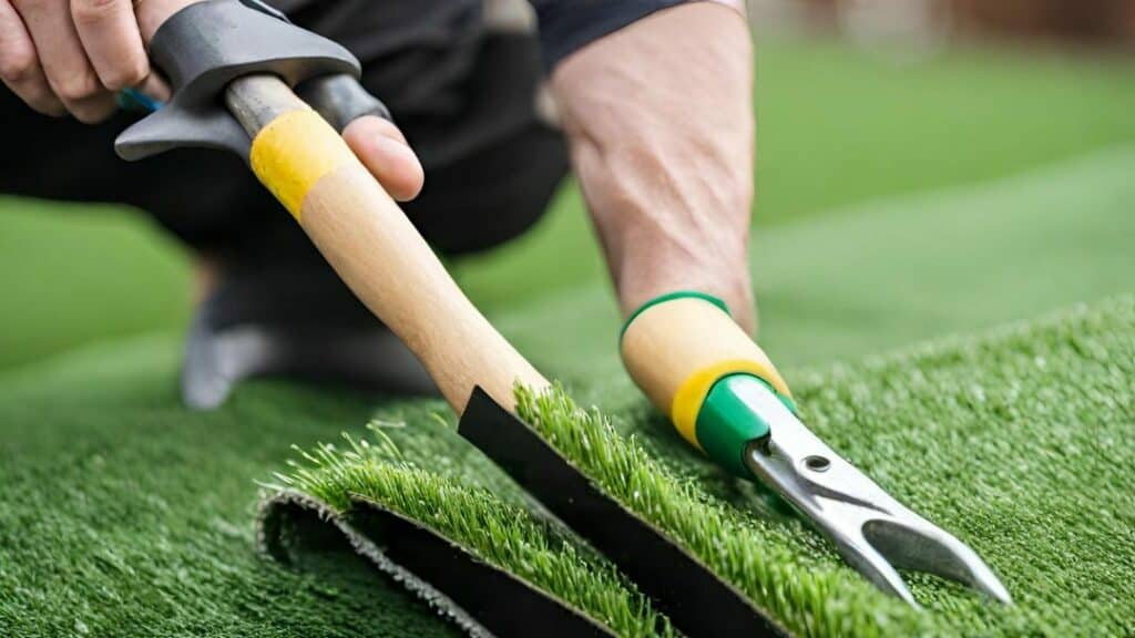 Installation tools for artificial grass.