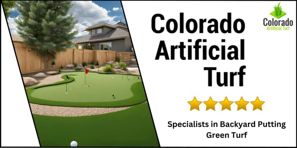 Colorado Artificial Turf Specialists in backyard putting green turf