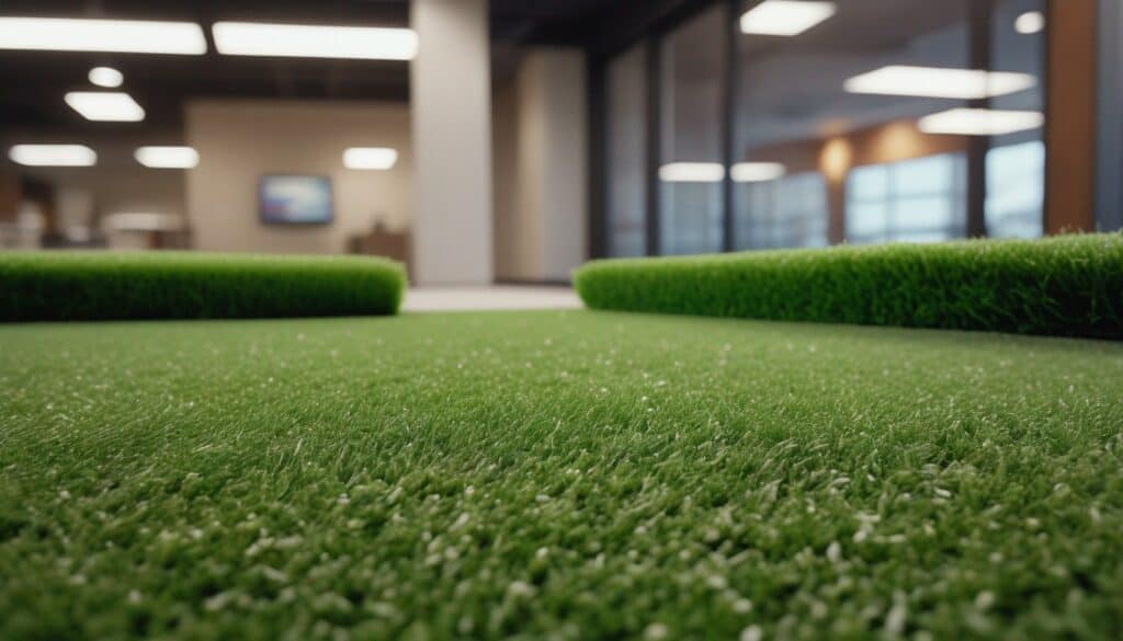 Commercial property with indoor artificial grass