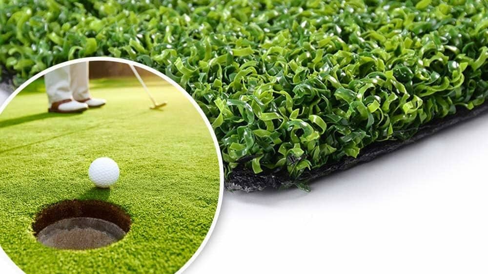 Close up of putting green turf